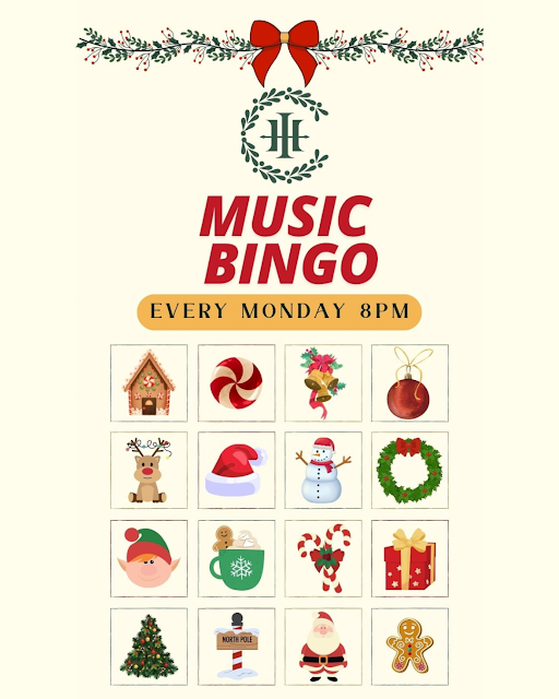 poster for music holiday bingo