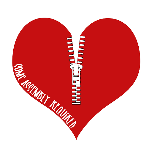 a logo of a heart with a zipper