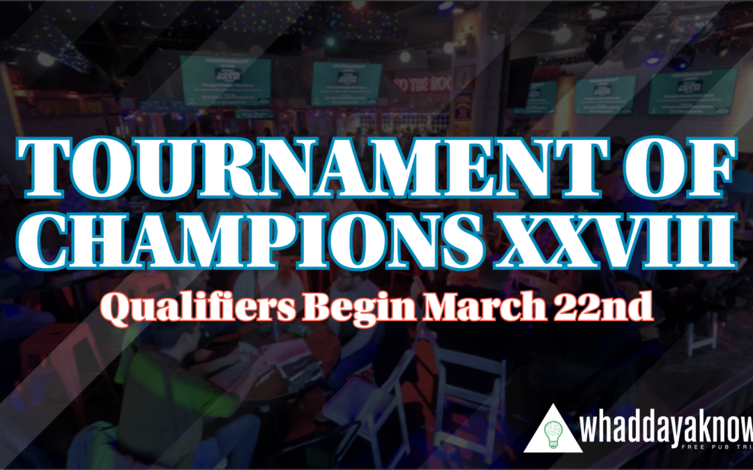 Tournament of Champions 28 – Qualifiers Beginning