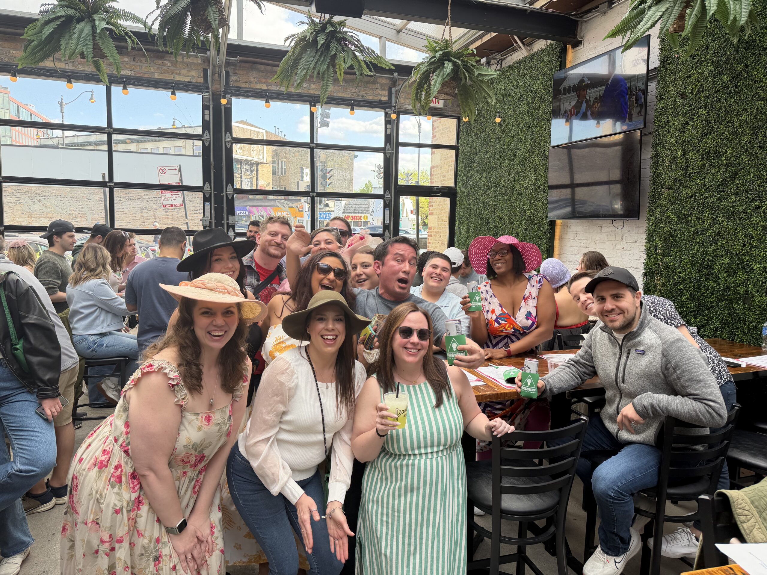 Group celebrating the Kentucky Derby at Parlay - Lincoln Park