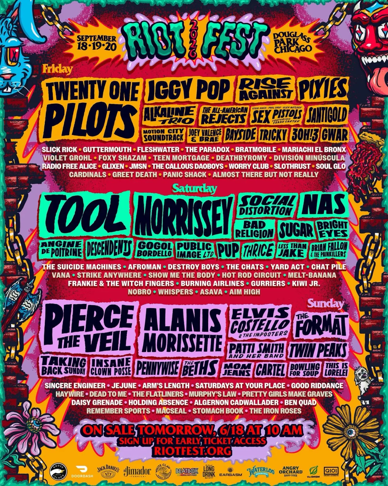 Riot Fest 2026 poster