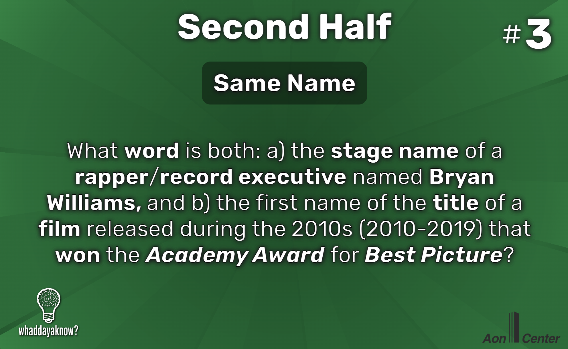 Virtual Team Trivia Scores