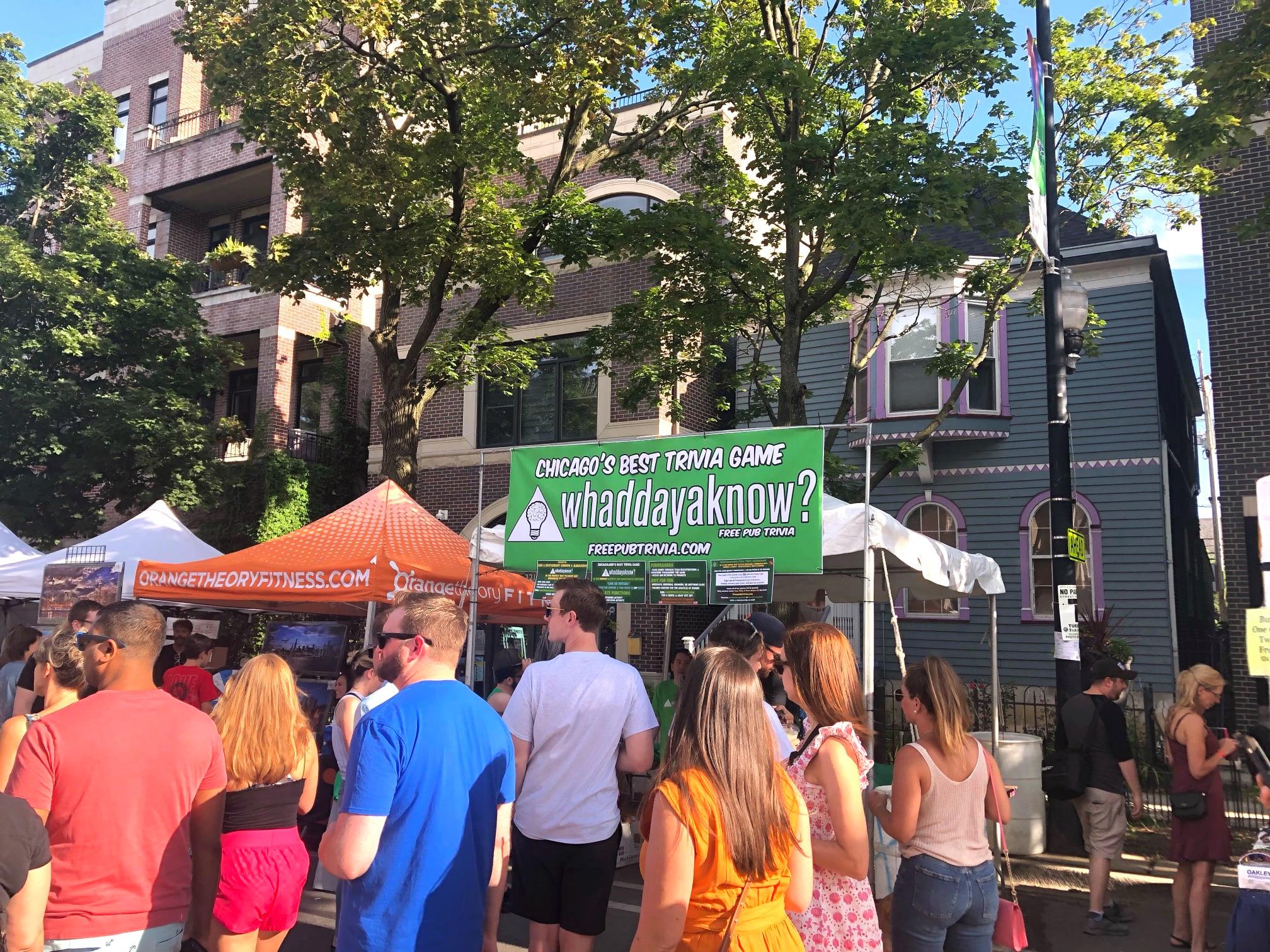 Image from Retro on Roscoe at the Whaddayaknow? Free Pub Trivia Tent